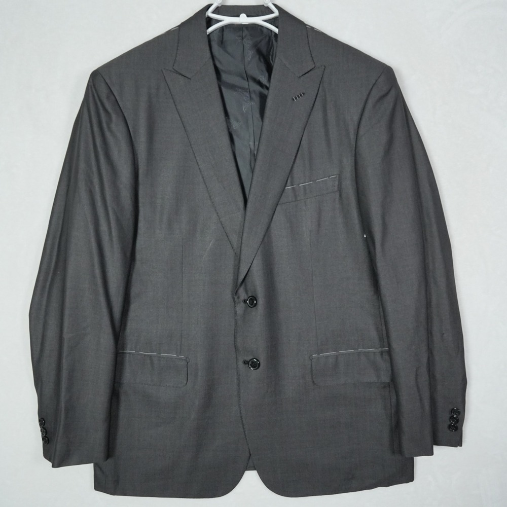 Brioni NM Estense Mens Blazer 42R Charcoal Grey Wool Silk 2-Button Sport Coat IT - Picture 2 of 14
